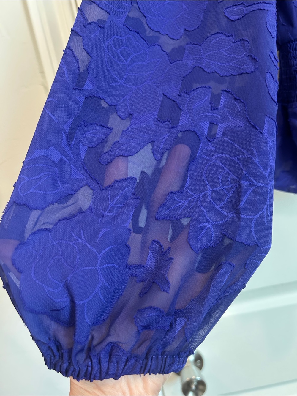 52SEVEN Floral Blouse in Violet Blue - Picture 5 of 10